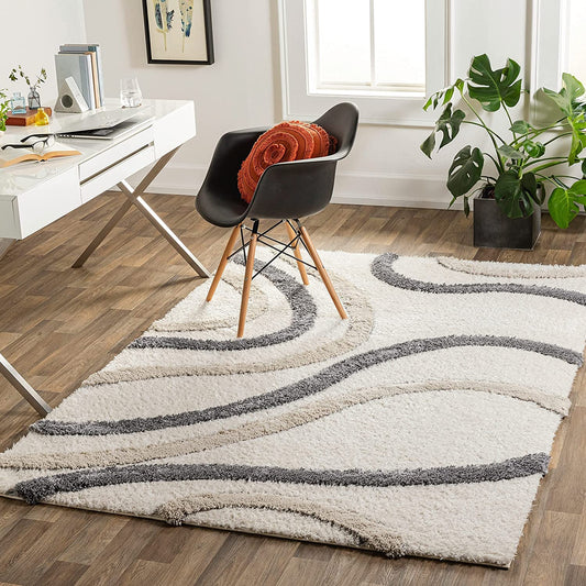 Kashyapa Rugs Collection - Latest Loom Tufted 3D Effect Ultra Soft Anti Skid Handwoven Microfiber Shag Collection.