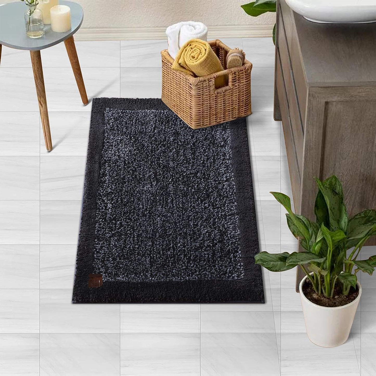 KashyapaRugs Premium Black Multi Colour Doormat