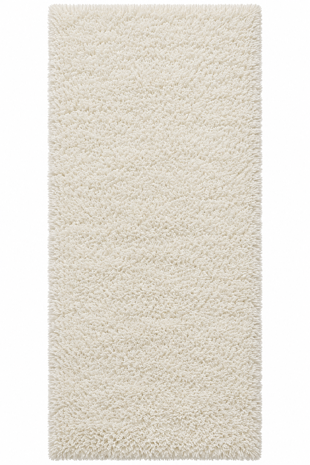 White Beautiful Premium Microfiber Bedside Runner 2 inch long pile - Soft Feel, Anti-Skid Backing