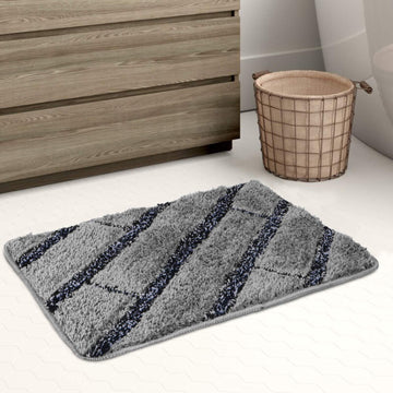 Black & Grey Microfiber Door Mats for Home & Office