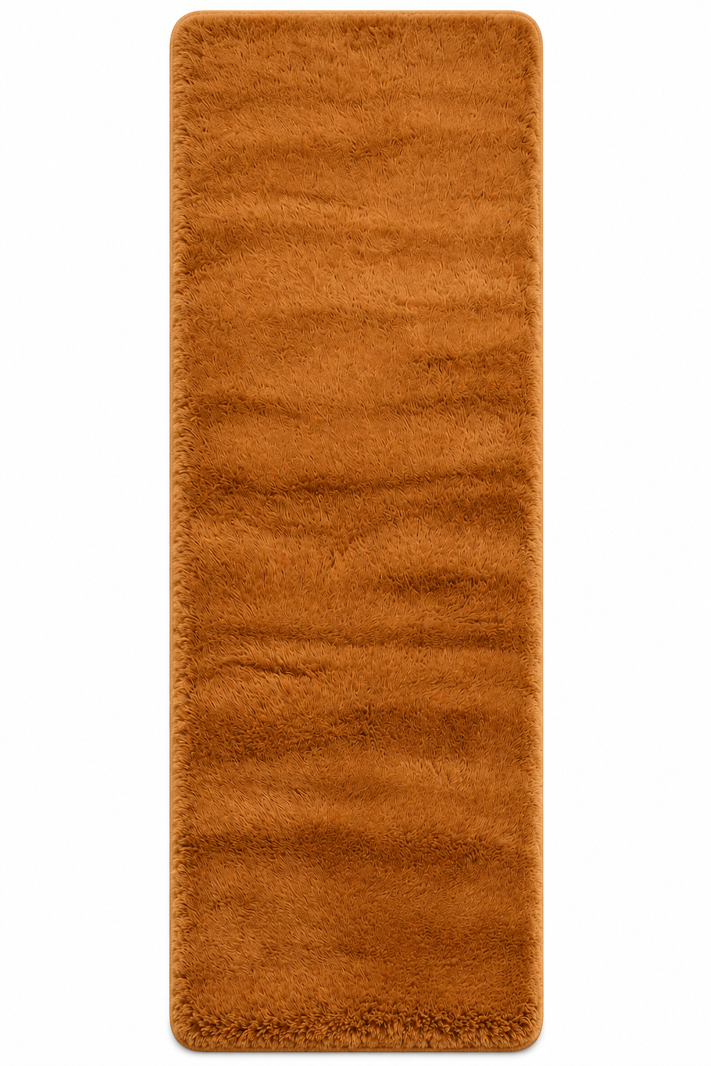 Supersoft Mustard Brown Rabbit Fur Bedside Runner