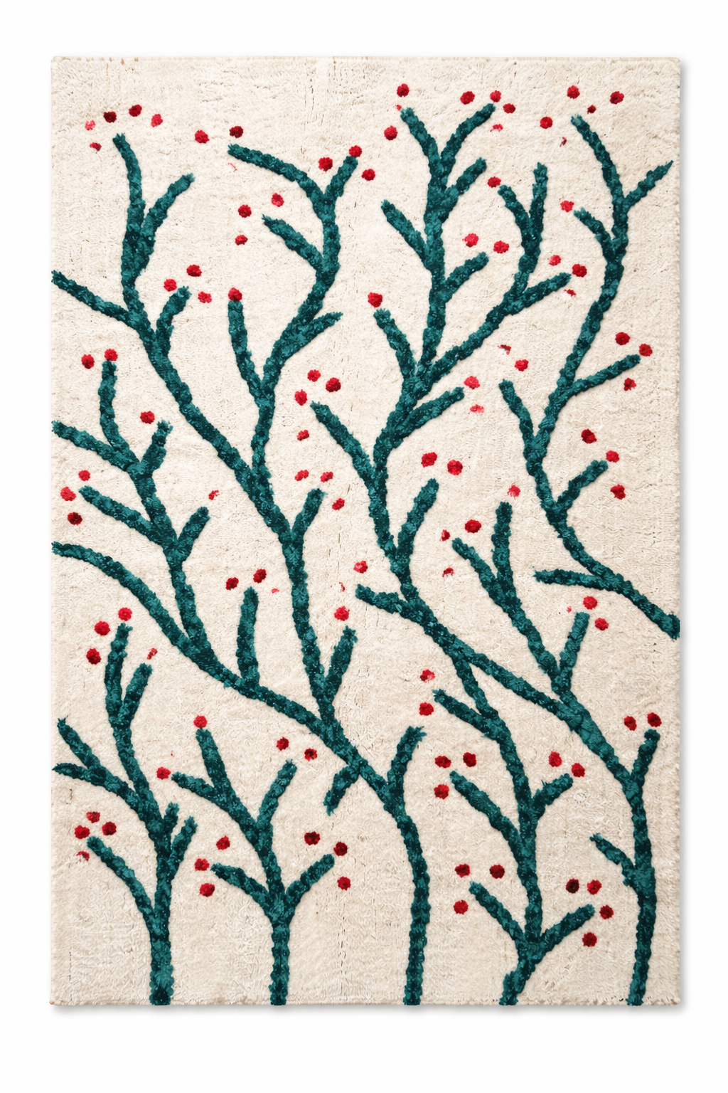 Luxury Soft Botanical Rug with Anti-Skid Rubber Backing