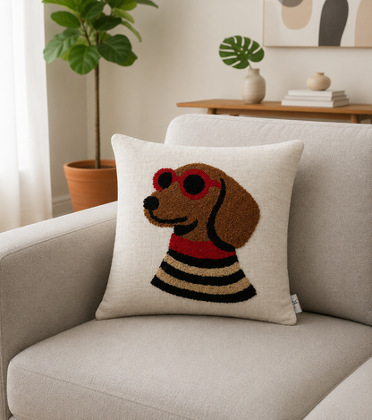 🐶 Elegant Designer 🐕 Cushion Covers – Soft & Durable with Beautiful Floral Embroidery for Living Room Sofa-029