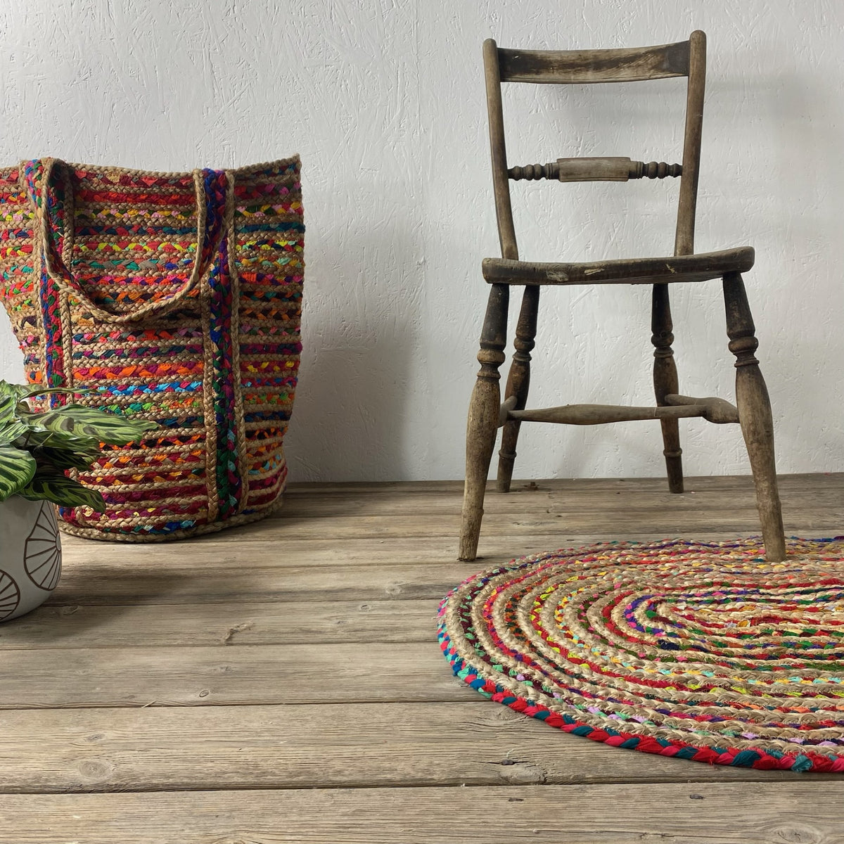 Natural Jute and Cotton Ecofriendly  Carpet.