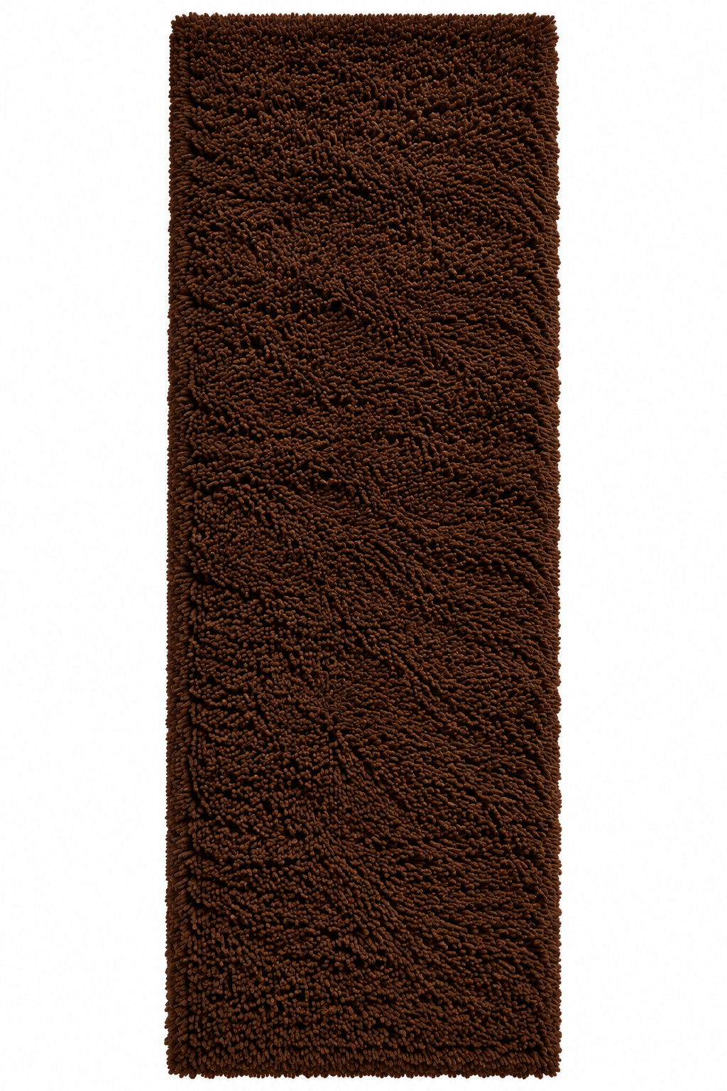 Beautiful Brown 2 Inch Pile Premium Microfiber Runner - Soft Feel, Anti-Skid Backing