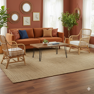 Kashyaparugs premium handwoven 100% natural jute carpet – eco-friendly, reversible, multiple sizes available