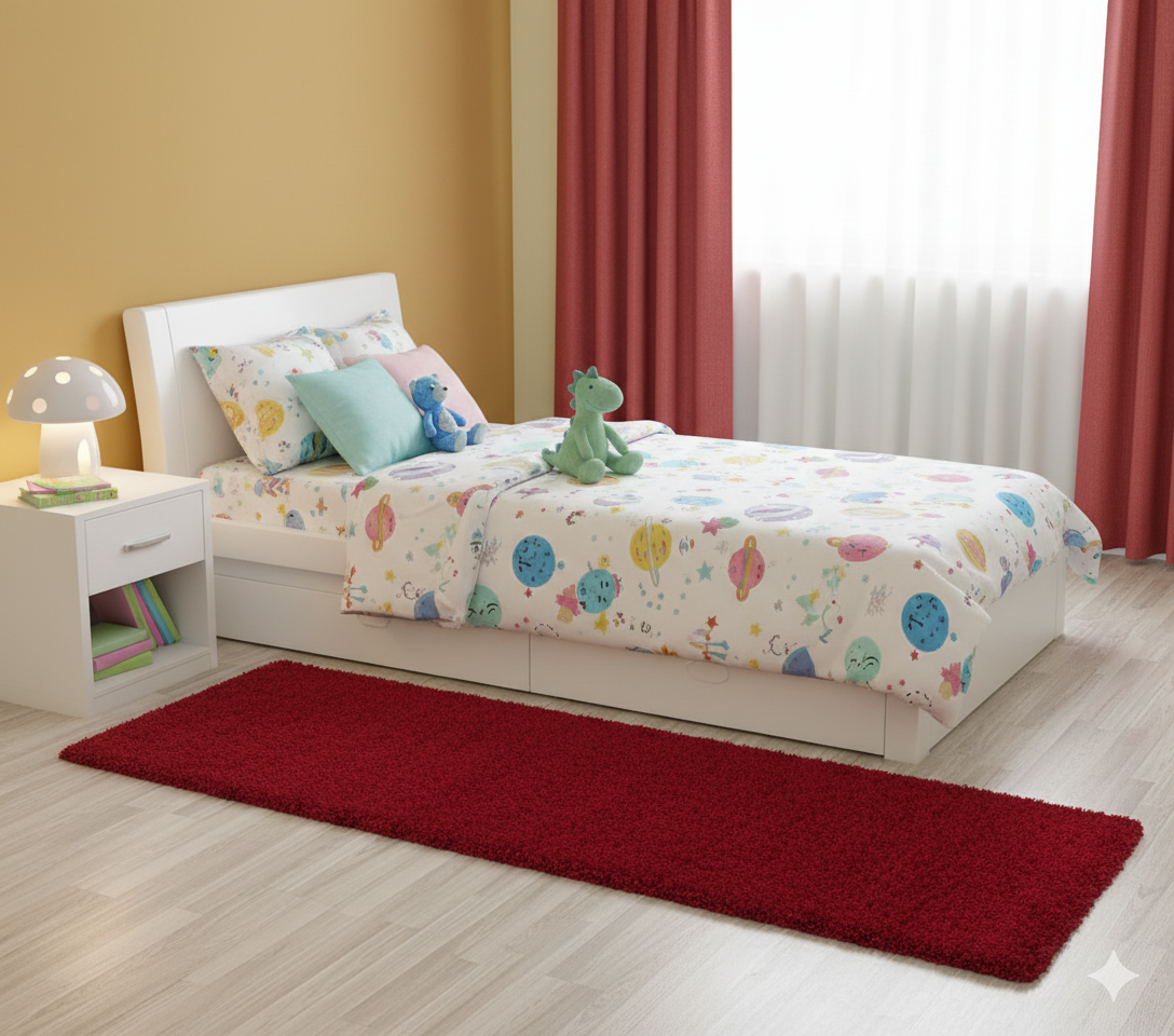 Beautiful Red  Premium Micro Runner - Soft Feel, Anti-Skid Rubber Backing