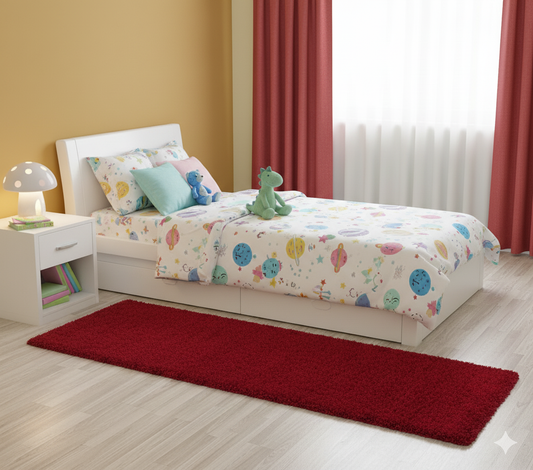 Beautiful Red  Premium Micro Runner - Soft Feel, Anti-Skid Rubber Backing