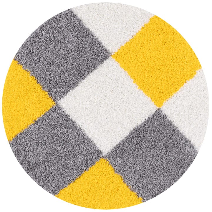 Multicolor Soft Microfiber Fluffy Premium Round Shaggy Rug