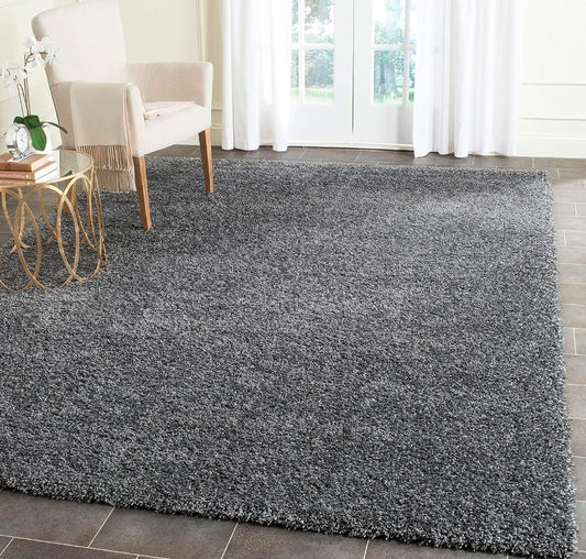 Kashyapa Rugs Collection-Premium Plain Dark Grey Soft Micro Carpet.