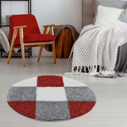 Kashyapa Rugs Collection - Multicolor Soft Microfiber Fluffy Premium Round Shaggy Rug