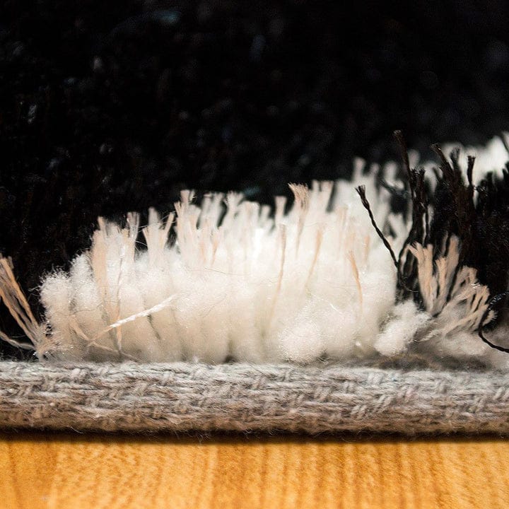 Black 3D Premium Modern Shaggy Rug.