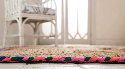 Natural Jute & Cotton Chindi premium Classic Hand Woven Area Rug