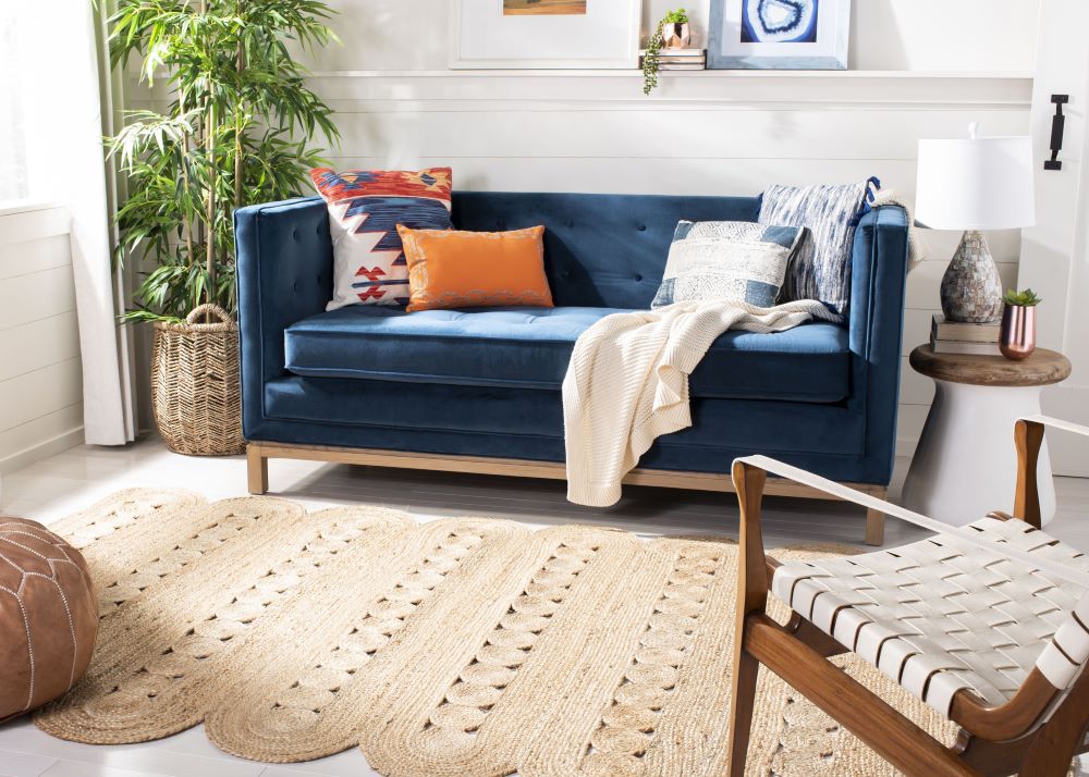 Kashyaparugs handwoven natural jute flat weave area rug with racta border – perfect for living rooms and bedside runners