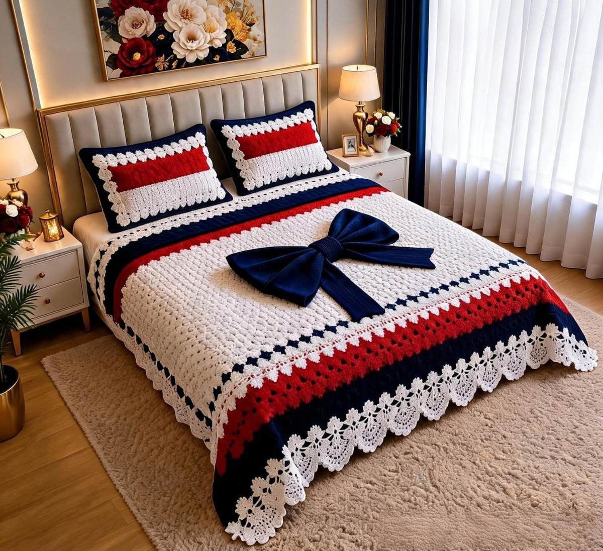 Premium 7D Quilted Vision King Size Bedsheet
