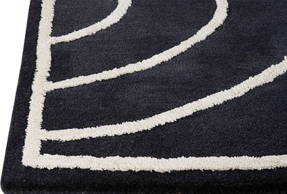 Black & White Fresh From Loom Microfiber Soft Luxury Living Area Rug.