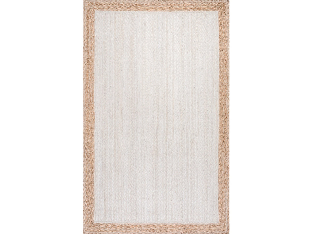 Kashyapa Rugs Collection-Natural Jute Racta Boarder Area Rug. ( Shaggy Living Room carpet , Bedside Runners )