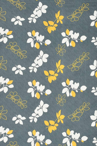Kashyapa Rugs Microfiber King Printed Fitted (Elastic) Bedsheet  (Pack of 1 Bedsheet + 2 Pillow Covers, grey yellow)