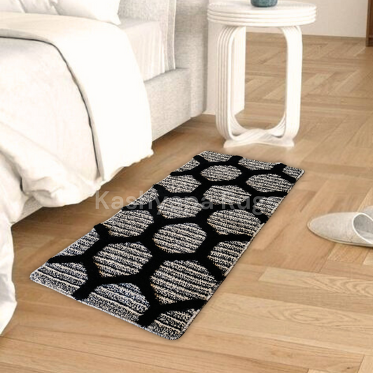 Multicolours Design Beautiful Premium soft Microfiber Bedside Runner Shaggy carpet.