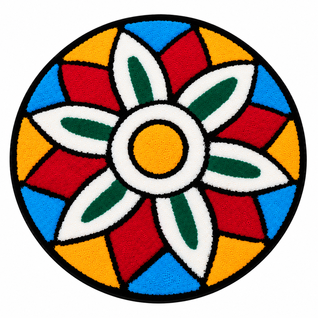 Multicolor Tufted Round Carpet for Living Room & Home Décor