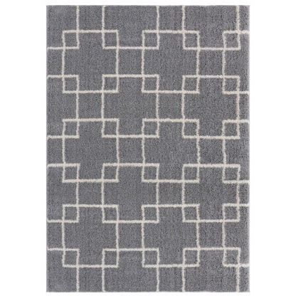 Grey Super Soft Microfiber Silk Touch Shaggy Luxury Rug.