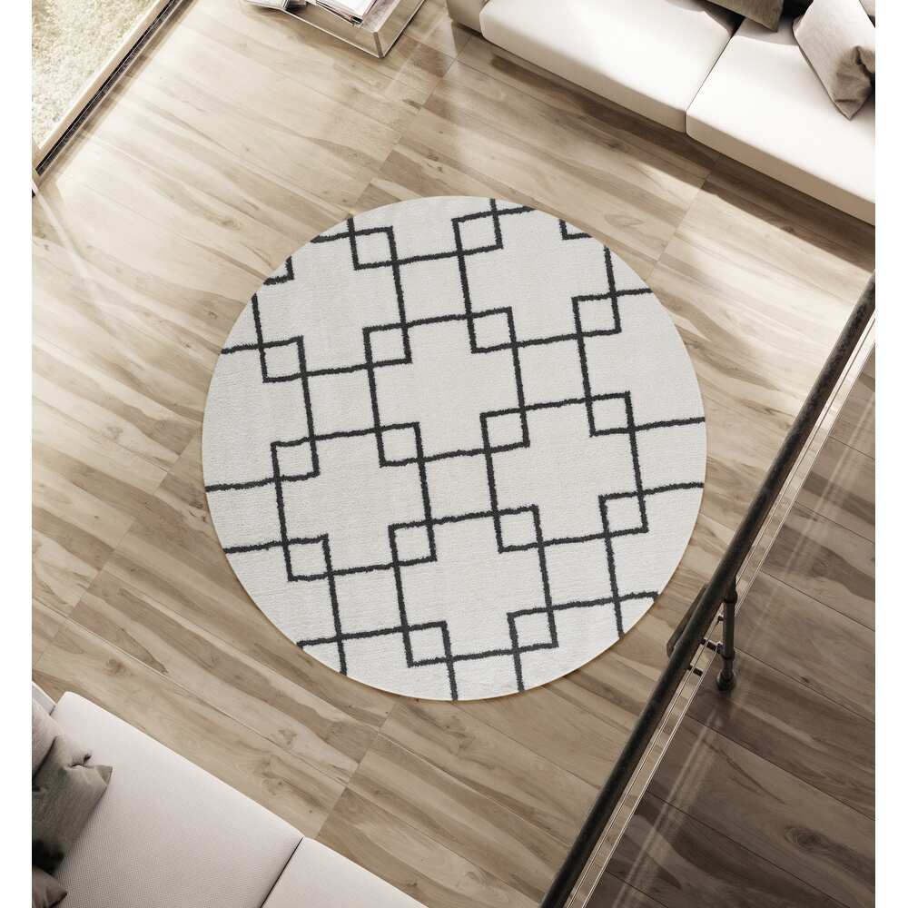 vory Color Extra Soft Microfiber Round Carpet.