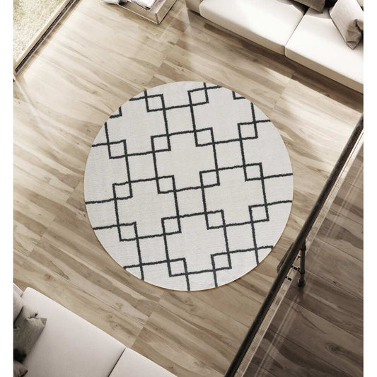 vory Color Extra Soft Microfiber Round Carpet.