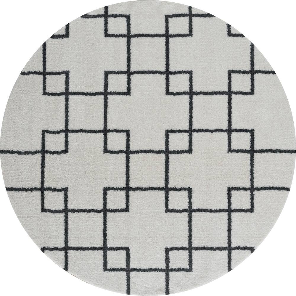 vory Color Extra Soft Microfiber Round Carpet.
