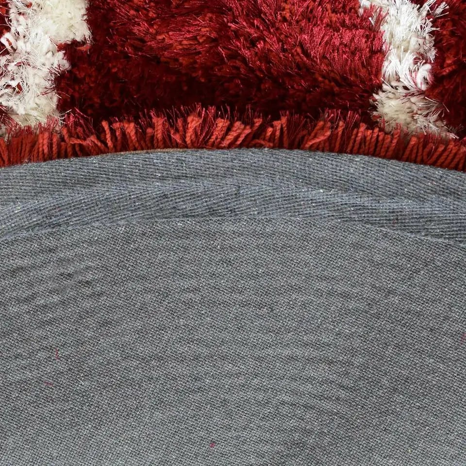 Red & Black Color Design - Super Soft Modern Hand Tufted Floor Rug.