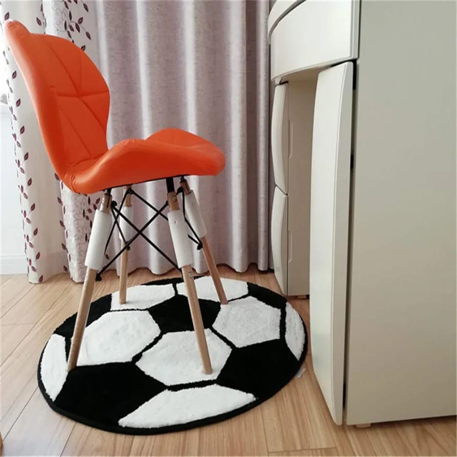 Shaggy Football Carpet Round Carpet