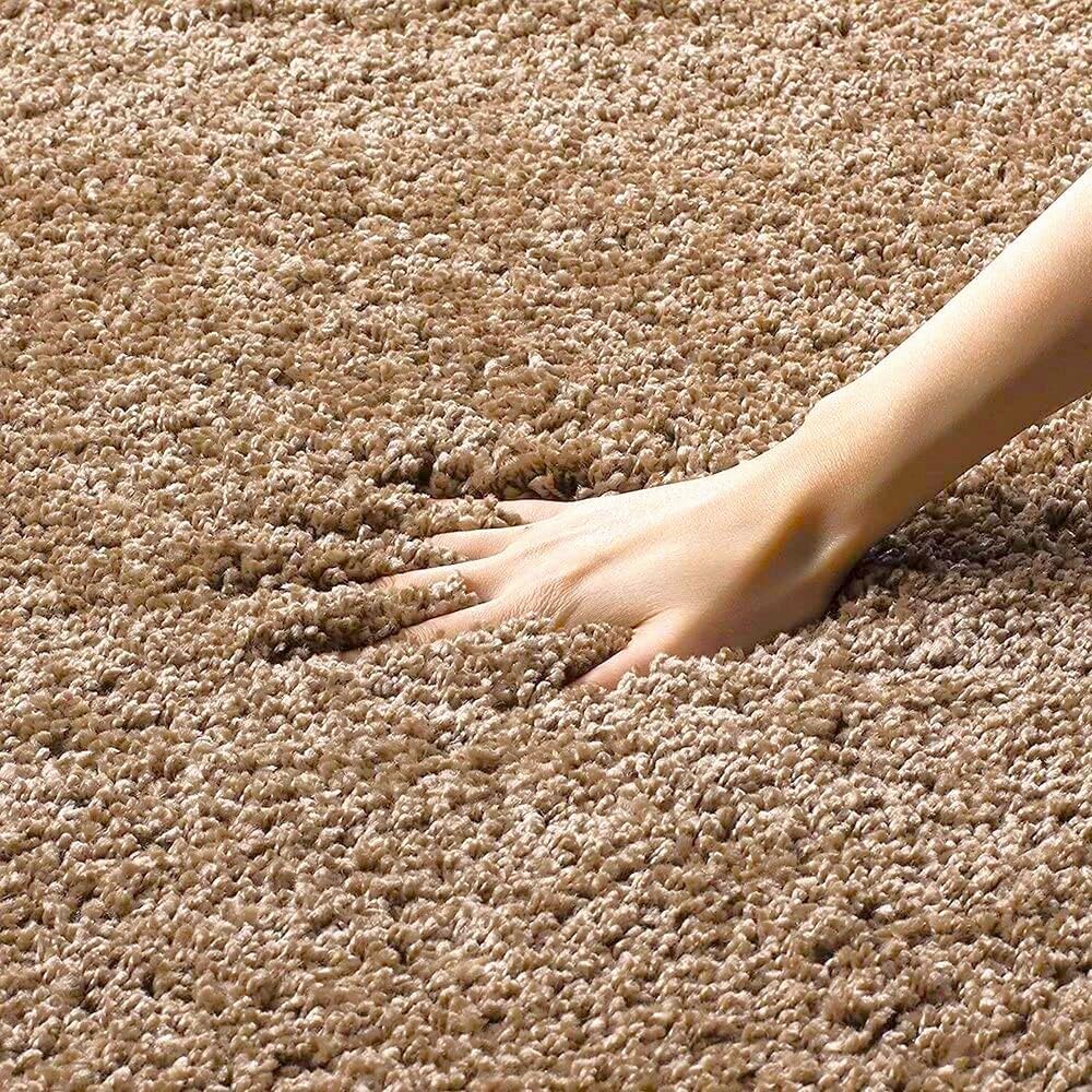 Skin beige 2 Inch Pile height Extra Fluffy Shaggy Bedside Runner.