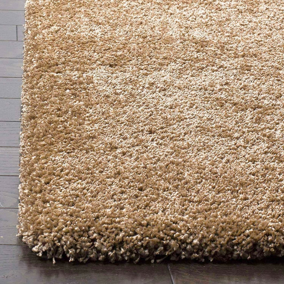 Skin Beige 2-Inch Long Pile Shaggy Bedside Runner – Soft & Anti-Skid Backing