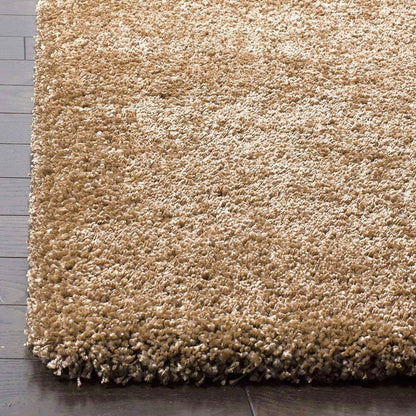 Skin beige 2 Inch Pile height Extra Fluffy Shaggy Bedside Runner.
