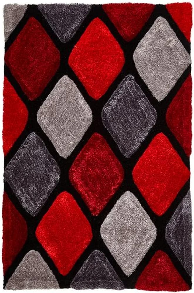 Multi Colour Luxurious 3D Shaggy Rug Carpets