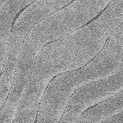 Grey Wavs Carpet Premium Microfiber Shaggy Carpet Rug