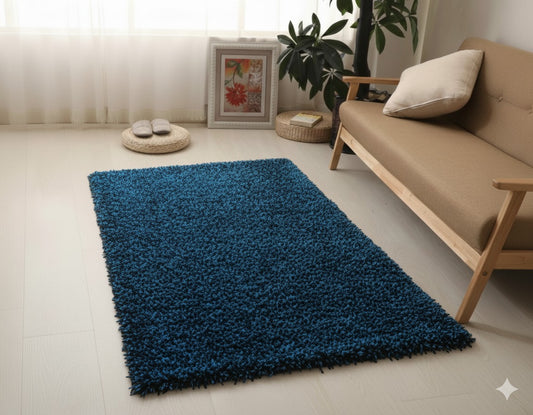 Midnight  Shaggy Carpet – Soft Feel with Anti-Skid Rubber Backing