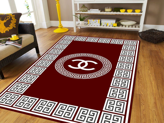 Premium Velvet Designer Carpet with Elegant Border Pattern – 5 x 7 Feet