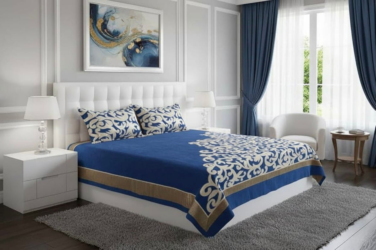 Luxury Chennile King Bedcover Set