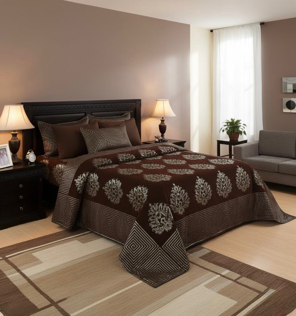 Luxury Chennile King Bedcover Set