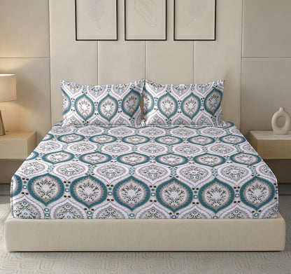 Kashyapa Rugs Premium Double Bed Flat Bedsheet with 2 Pillow Covers | Soft, Breathable & Durable Bedding Set