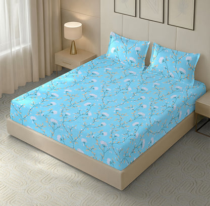 Kashyapa Rugs Premium Double Bed Flat Bedsheet with 2 Pillow Covers | Soft, Breathable & Durable Bedding Set