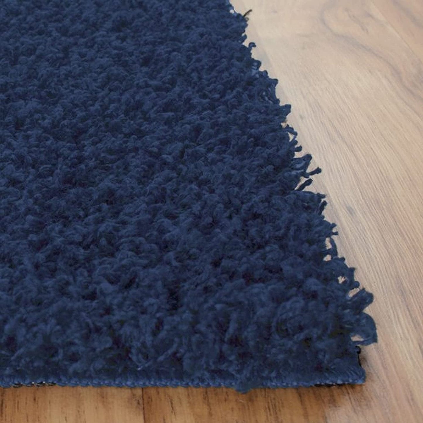 Navy Blue Plain - Premium Fluffy Shaggy Hand tufted Super soft Microfiber Carpet