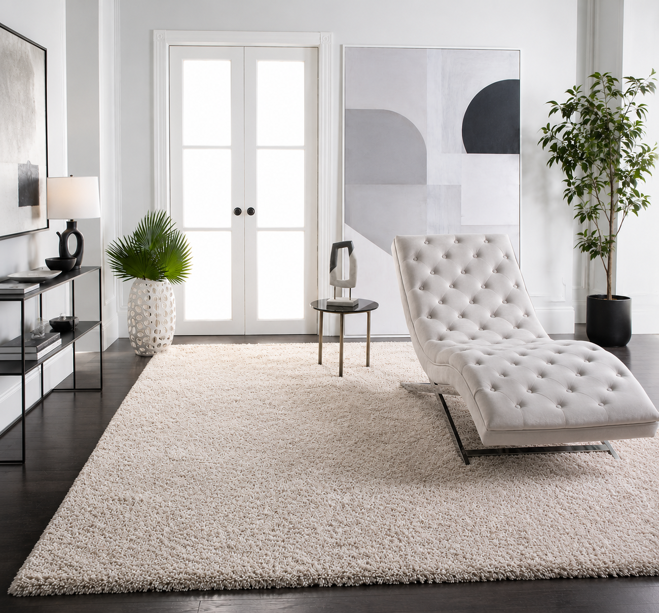 Extra Soft Multi Color Carpet – 2 Inch Pile for Living Room – Plush Feel with Anti-Skid Rubber Backing
