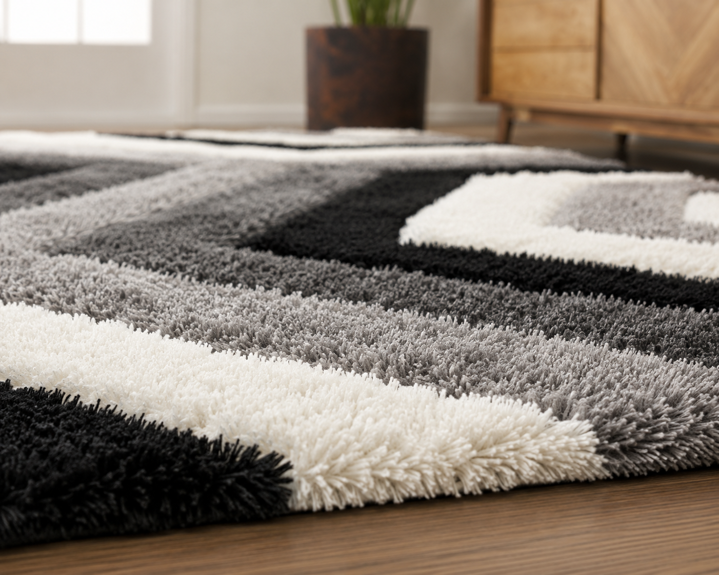 Multi Colour 3D Stylish Premium Modern Shaggy Carpet.
