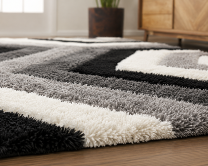 Multi Colour 3D Stylish Premium Modern Shaggy Carpet.