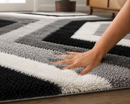 Multi Colour 3D Stylish Premium Modern Shaggy Carpet.