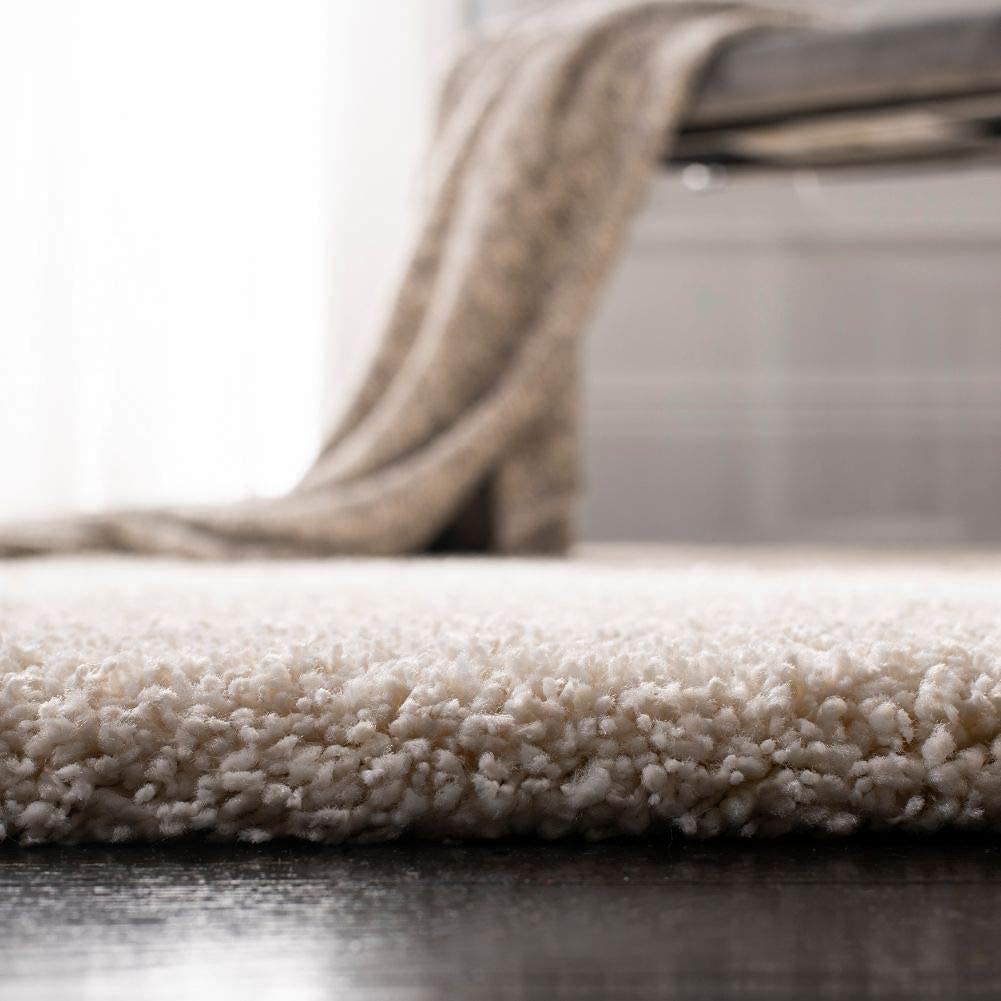 Micro Plain Cream Colour Soft Carpet.