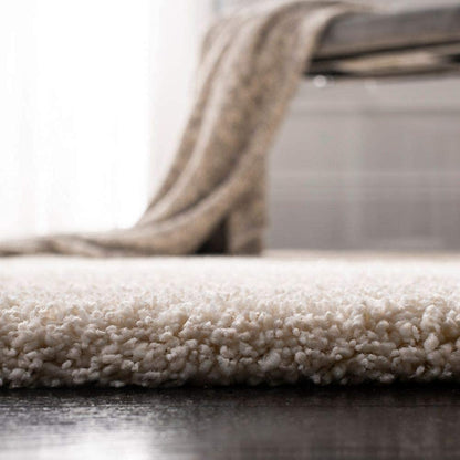 Kashyapa Rugs Collection- Micro Plain Cream Colour Soft Carpet.