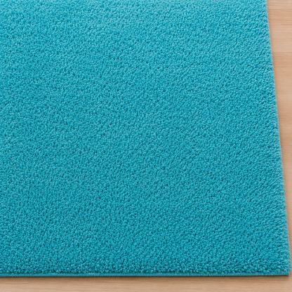 2 inch long pile Sky Blue & White Shaggy Carpet – Soft Feel with Anti-Skid Rubber Backing