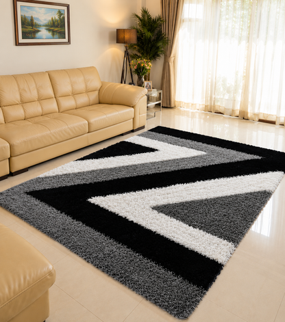Multi colours Living Room Shaggy Carpet.